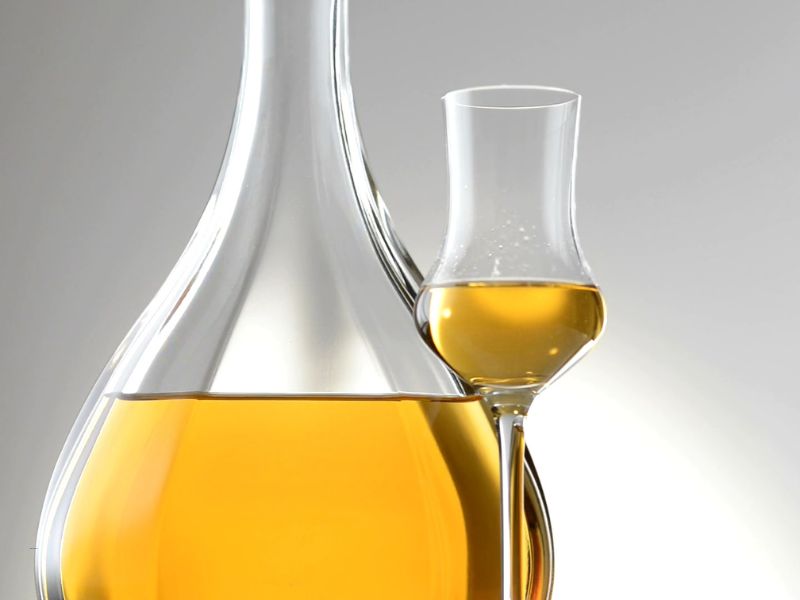 prikaz čašice sa rakijom i flaše pozadi