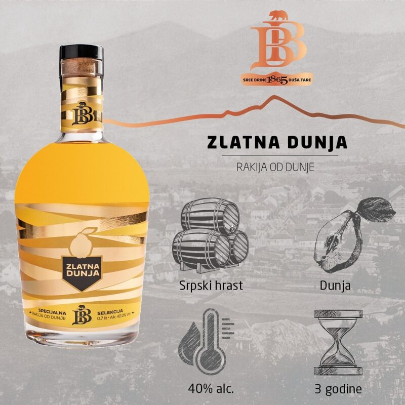 Rakija zlatna dunja - BB klekovača